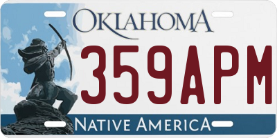 OK license plate 359APM