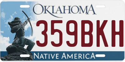 OK license plate 359BKH