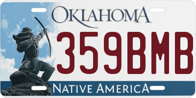 OK license plate 359BMB
