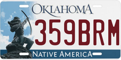 OK license plate 359BRM