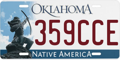 OK license plate 359CCE