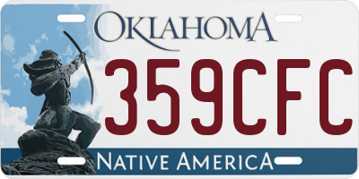 OK license plate 359CFC