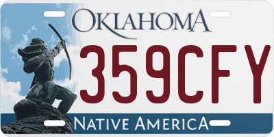 OK license plate 359CFY