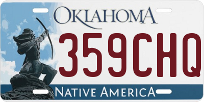 OK license plate 359CHQ