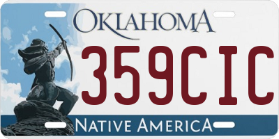 OK license plate 359CIC