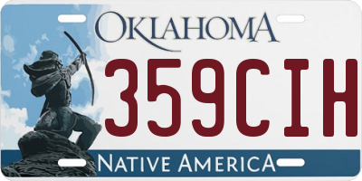 OK license plate 359CIH