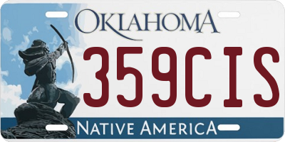OK license plate 359CIS