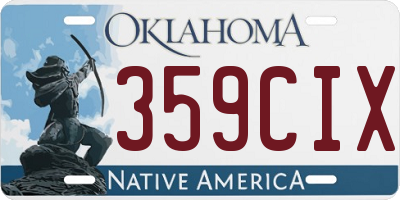 OK license plate 359CIX