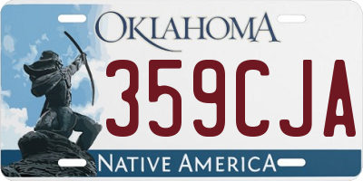 OK license plate 359CJA