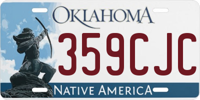 OK license plate 359CJC