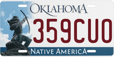 OK license plate 359CUO