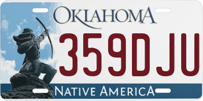 OK license plate 359DJU