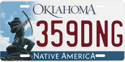 OK license plate 359DNG