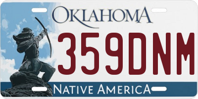 OK license plate 359DNM