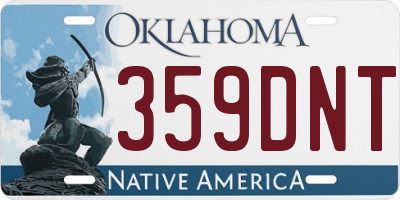 OK license plate 359DNT