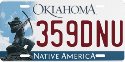 OK license plate 359DNU