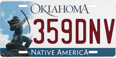 OK license plate 359DNV
