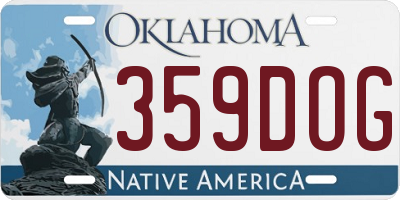 OK license plate 359DOG