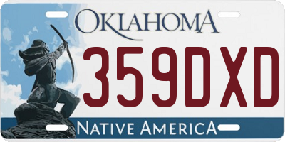 OK license plate 359DXD