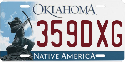 OK license plate 359DXG