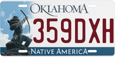 OK license plate 359DXH