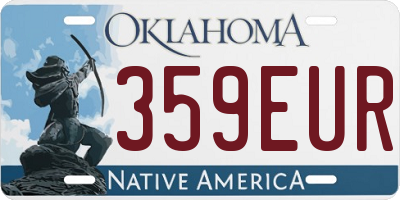 OK license plate 359EUR