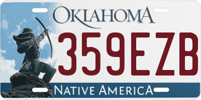 OK license plate 359EZB