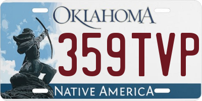 OK license plate 359TVP
