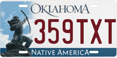 OK license plate 359TXT