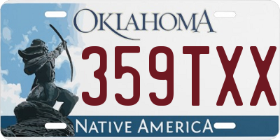 OK license plate 359TXX