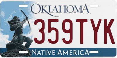 OK license plate 359TYK