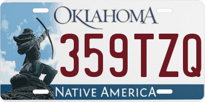 OK license plate 359TZQ