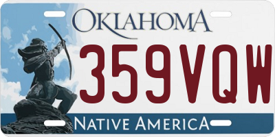 OK license plate 359VQW