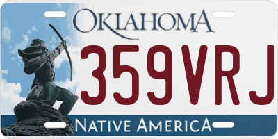 OK license plate 359VRJ