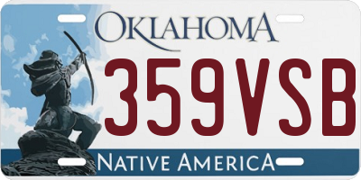 OK license plate 359VSB