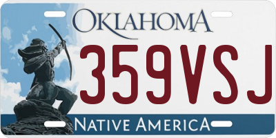 OK license plate 359VSJ