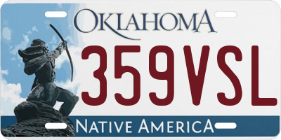OK license plate 359VSL