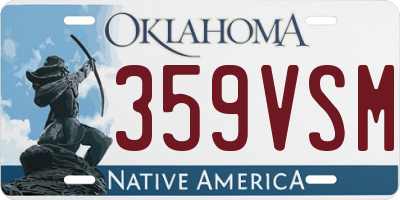 OK license plate 359VSM