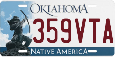 OK license plate 359VTA