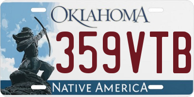OK license plate 359VTB