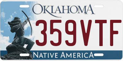OK license plate 359VTF