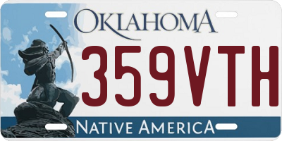 OK license plate 359VTH