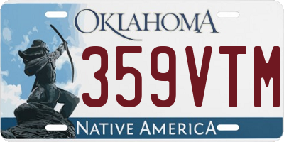 OK license plate 359VTM
