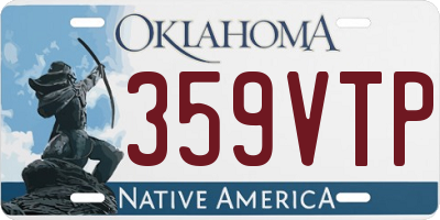 OK license plate 359VTP