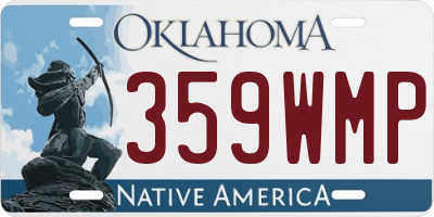 OK license plate 359WMP