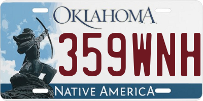 OK license plate 359WNH