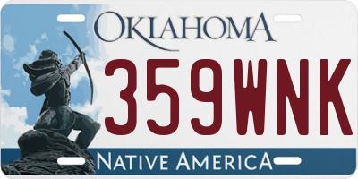OK license plate 359WNK