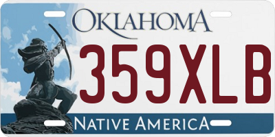 OK license plate 359XLB