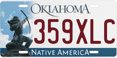 OK license plate 359XLC