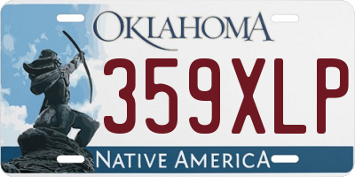 OK license plate 359XLP